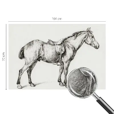 Papier peint photographique intissé Croquis d'un cheval