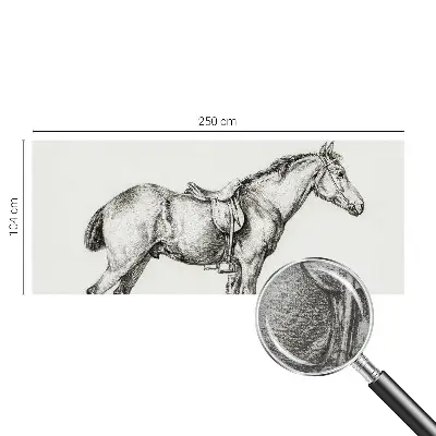Papier peint photographique intissé Croquis d'un cheval