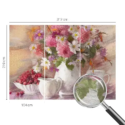 Papier peint intissé fleurs sauvages