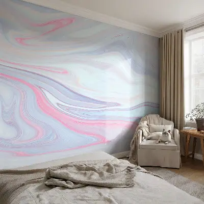 Papier peint photographique intissé Tourbillon pastel