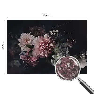 Papier peint photographique sur tissu non tissé composition florale