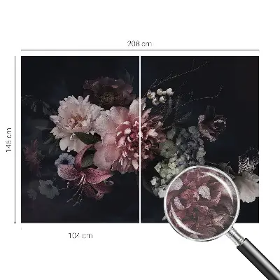 Papier peint photographique sur tissu non tissé composition florale