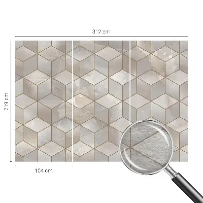 Papier peint photographique sur tissu non tissé Mosaïque géométrique