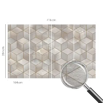 Papier peint photographique sur tissu non tissé Mosaïque géométrique