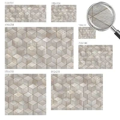 Papier peint photographique sur tissu non tissé Mosaïque géométrique