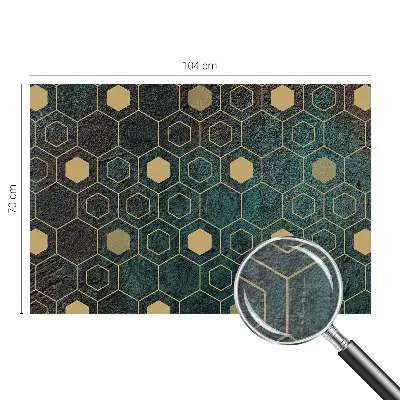 Papier peint intissé hexagones géométriques