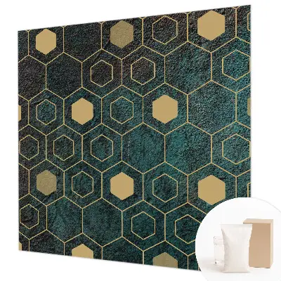 Papier peint intissé hexagones géométriques