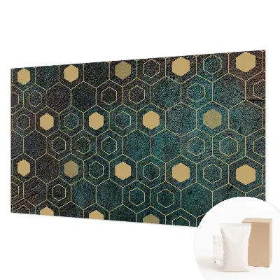 Papier peint intissé hexagones géométriques