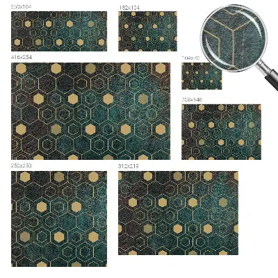 Papier peint intissé hexagones géométriques