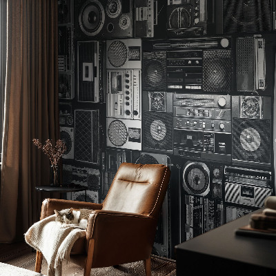 Papier peint panoramique chambre adulte Retro rádio