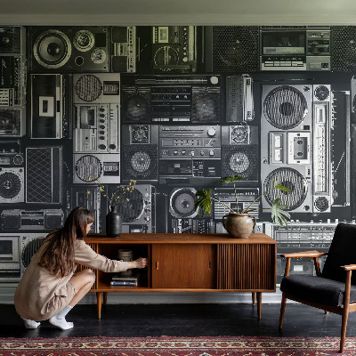 Papier peint panoramique chambre adulte Retro rádio