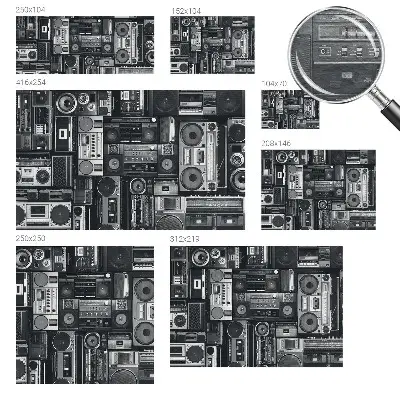 Papier peint photographique intissé Radio rétro