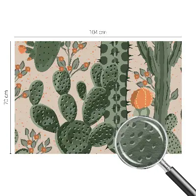 Papier peint intissé imprimé cactus verts