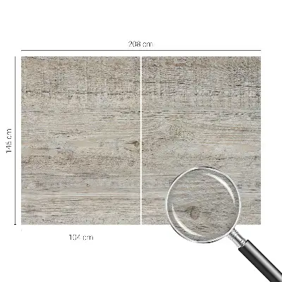 Papier peint photographique sur tissu non tissé anneaux en bois