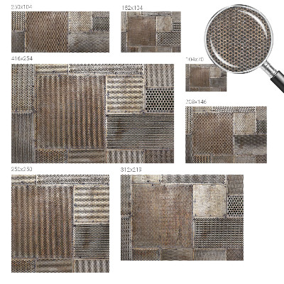Poster mural panoramique Kovové vzory