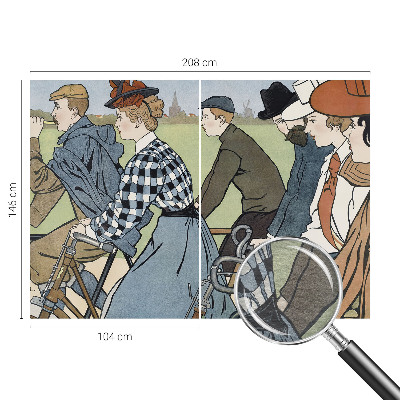 Tapisserie panoramique Starodávni cyklisti