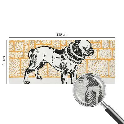 Papier peint photo sur tissu non tissé Chien rétro