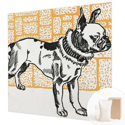 Papier peint photo sur tissu non tissé Chien rétro
