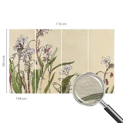 Papier peint photo imprimé sur tissu non tissé élégance florale
