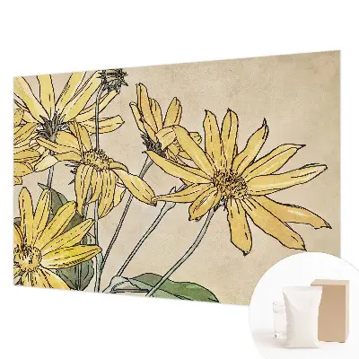 Papier peint intissé imprimé Fleurs à l'aquarelle