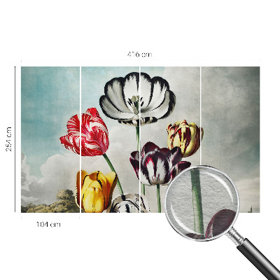 Papier peint panoramique moderne Farebné tulipány