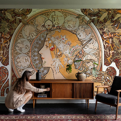 Papier peint panoramique de haute qualité zodiaque élégant au design artistique