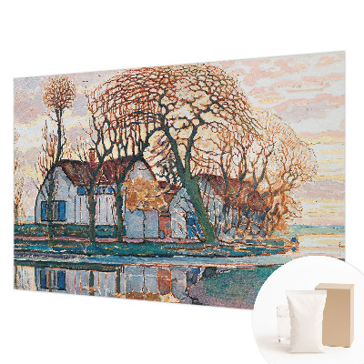 Papier peint photographique salon représentant un paysage idyllique