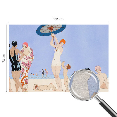 Tapisserie murale au style rétro inspirée de la plage