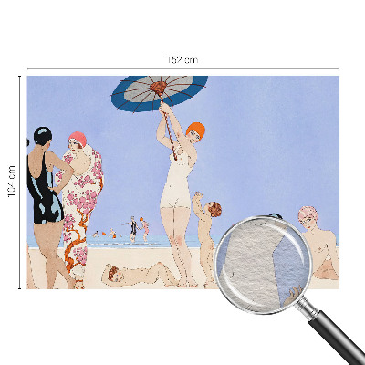 Tapisserie murale au style rétro inspirée de la plage