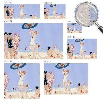 Papier peint photographique intissé Plage rétro