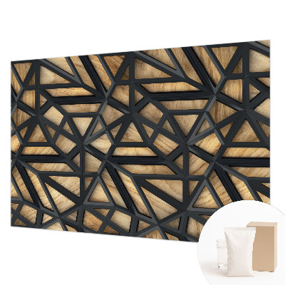 Poster mural panoramique avec un motif de connexions géométriques