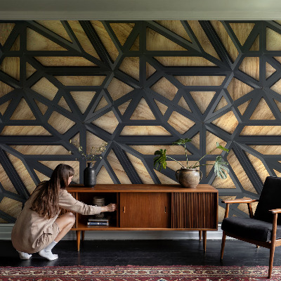 Poster mural panoramique Geometrické prepojenie