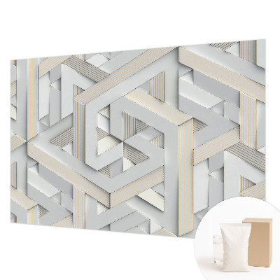 Papier peint chambre moderne avec des formes illusionnistes