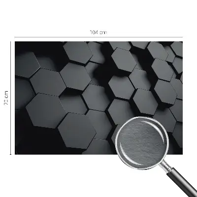 Papier peint intissé imprimé hexagones 3D