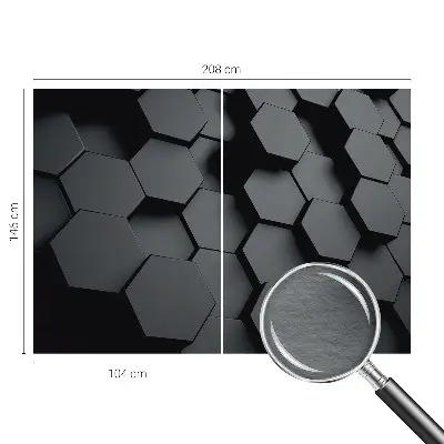 Papier peint intissé imprimé hexagones 3D
