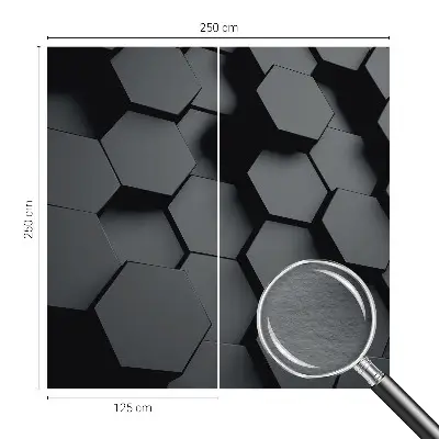 Papier peint intissé imprimé hexagones 3D