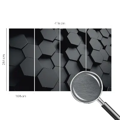 Papier peint intissé imprimé hexagones 3D