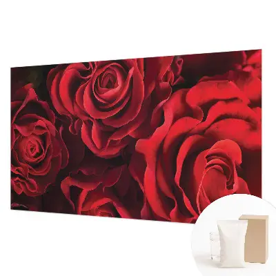 Papier peint photographique intissé roses rouges