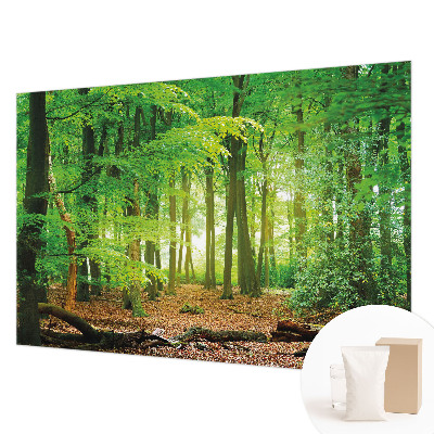 Papier peint panoramique sur mesure avec motif de forêt verte
