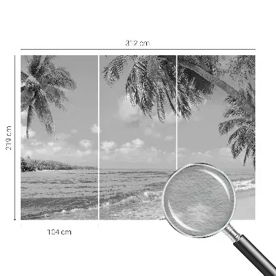 Papier peint photographique sur tissu non tissé paradis tropical