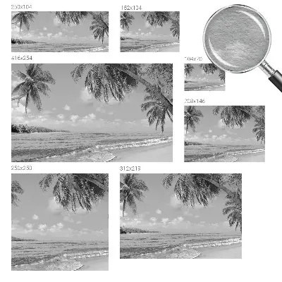 Papier peint photographique sur tissu non tissé paradis tropical