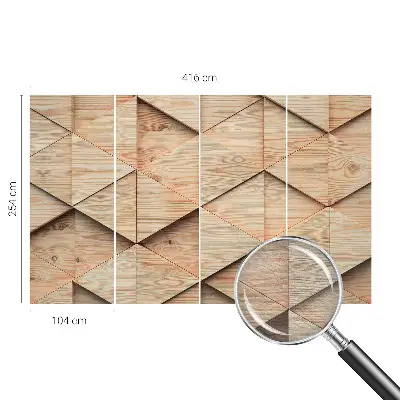 Papier peint intissé mosaïque en bois