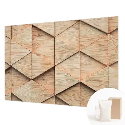 Papier peint intissé mosaïque en bois