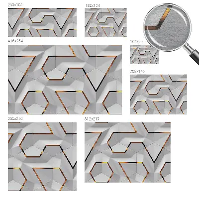 Papier peint intissé Motifs tridimensionnels