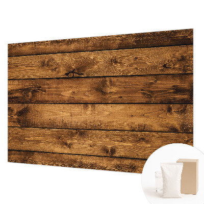 Papier peint panoramique avec motif de planches en bois