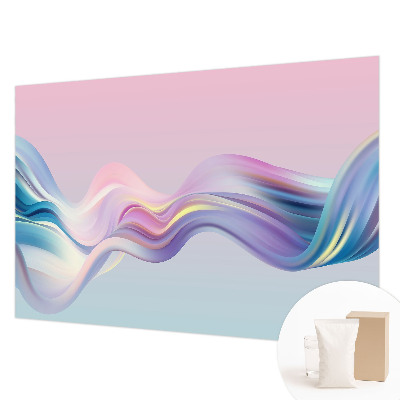 Papier peint panoramique enfant avec des vagues colorées
