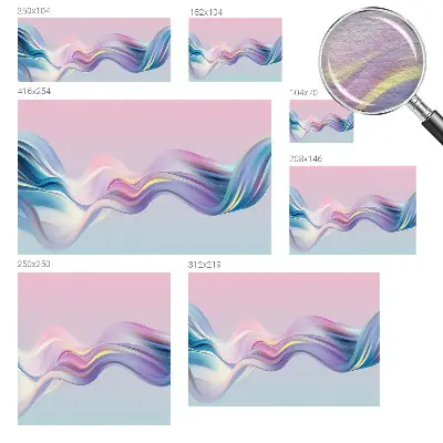 Papier peint photographique intissé Vagues colorées
