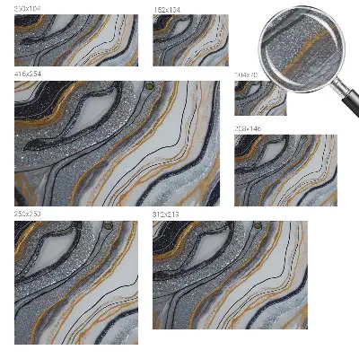 Papier peint photo grand format pour le mur vagues de pierre