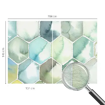 Papier peint photographique intissé hexagones pastel