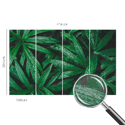 Tapisserie murale avec motif de verdure naturelle